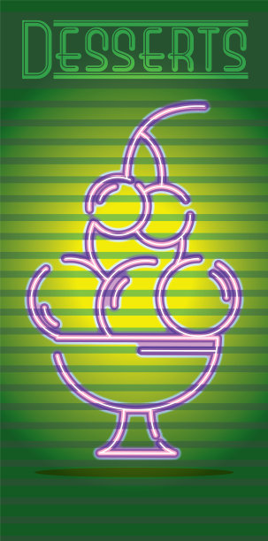 甜点霓虹灯图片下载
