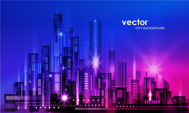 照亮城市的夜空图片下载