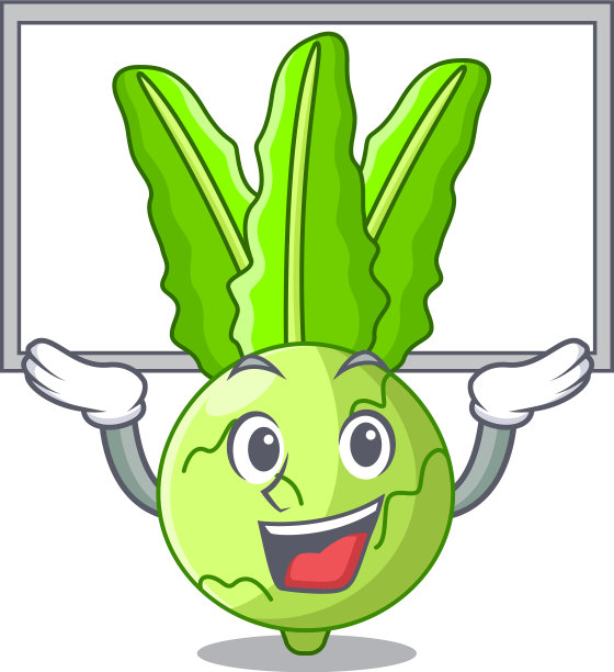 市场上的卡通绿色大头菜图片下载