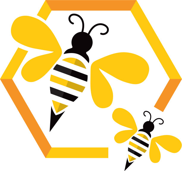蜜蜂标识和符号模板图片下载