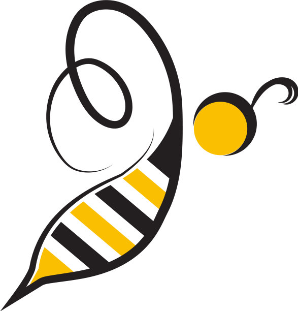 蜜蜂标识和符号模板图片下载