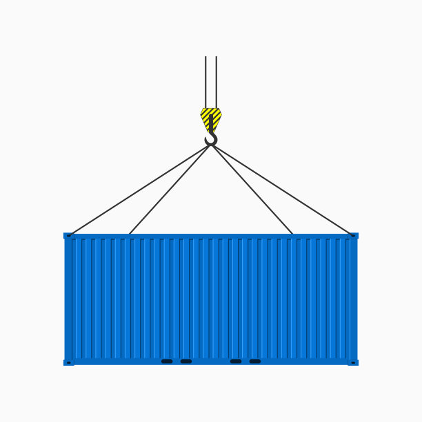 起重机上的集装箱图片下载