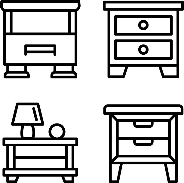 床头柜图标设置轮廓风格图片下载