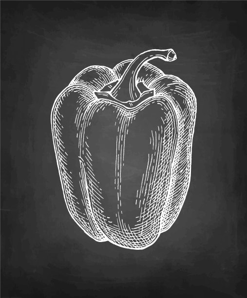 粉笔画的甜椒图片下载