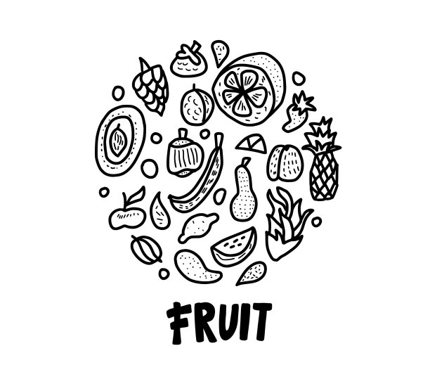 水果概念涂鸦风格图片下载