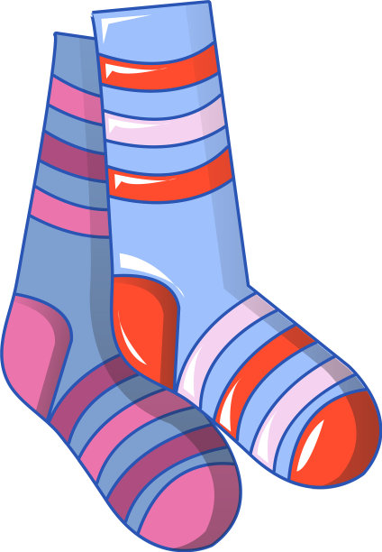 冬季袜子图标卡通风格图片下载
