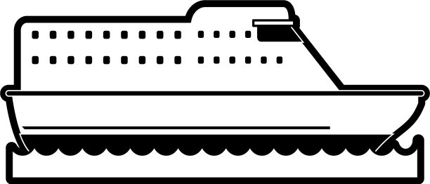 邮轮侧视图标形象图片下载