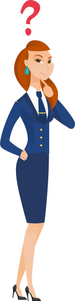 正在思考问号的空姐图片下载