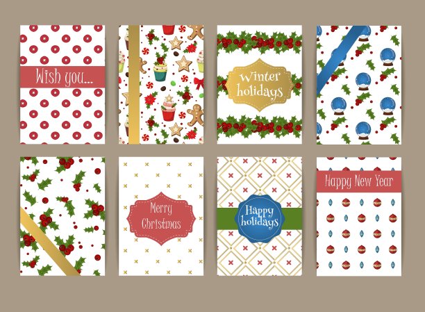 圣诞贺卡集雪图片下载