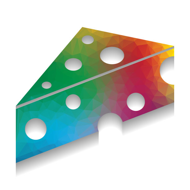 奶酪maasdam标志用彩色图标图片下载