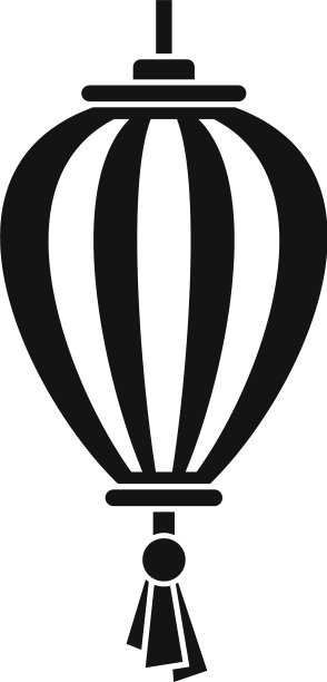 户外亚洲灯笼图标简约风格图片下载