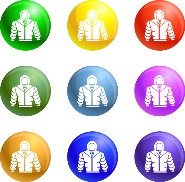 爬山衣服图标集图片下载