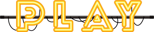 播放标签在霓虹灯图标图片下载