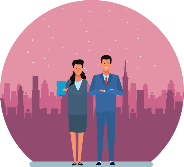 商业夫妇头像卡通人物轮图片下载