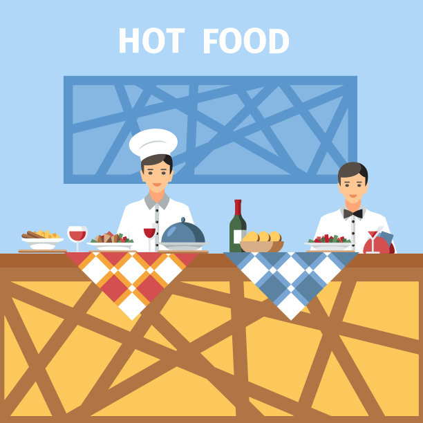 餐饮服务平色图片下载