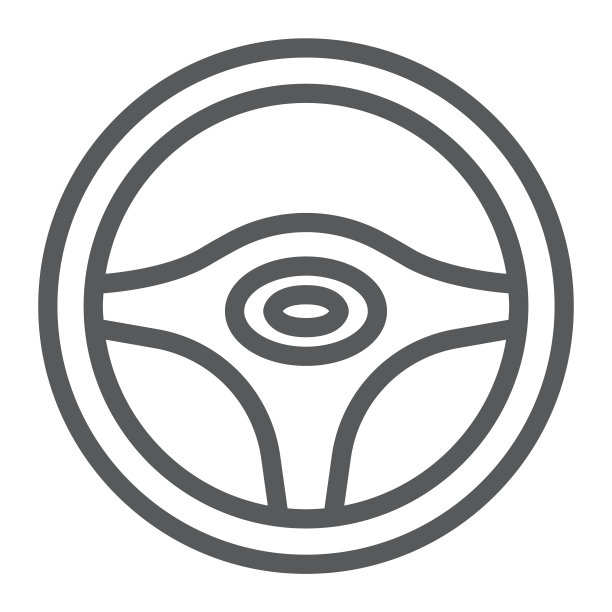 汽车方向盘线条图标图片下载