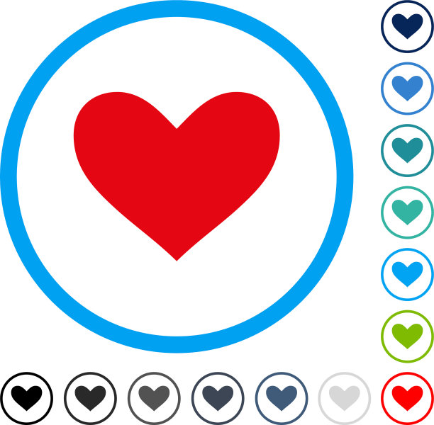 爱心圆形图标图片下载