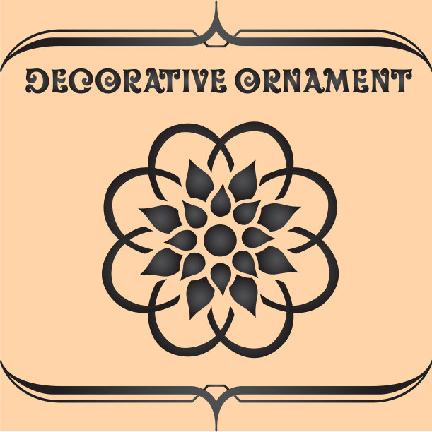 装饰性的花卉元素和装饰品图片下载