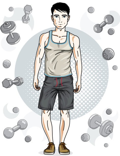 英俊的黑发青年站在简单图片下载