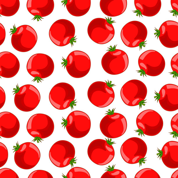 成熟番茄无缝图案图片下载
