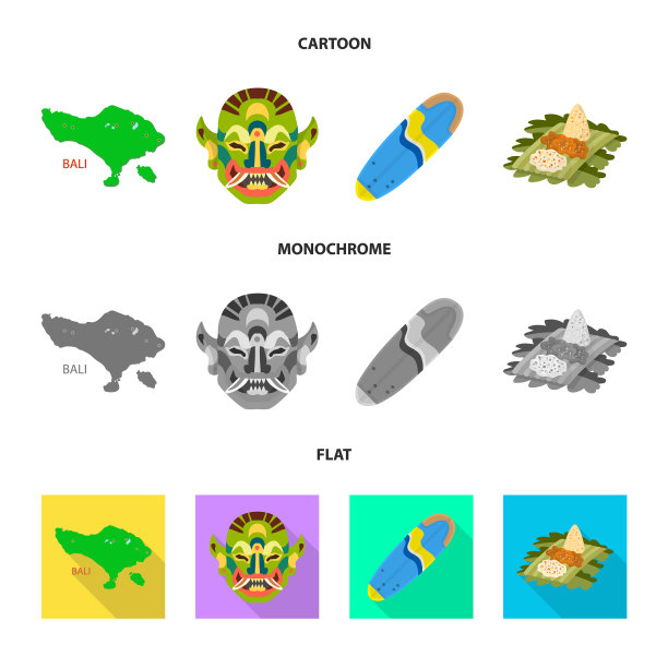 设计与旅游符号收藏图片下载