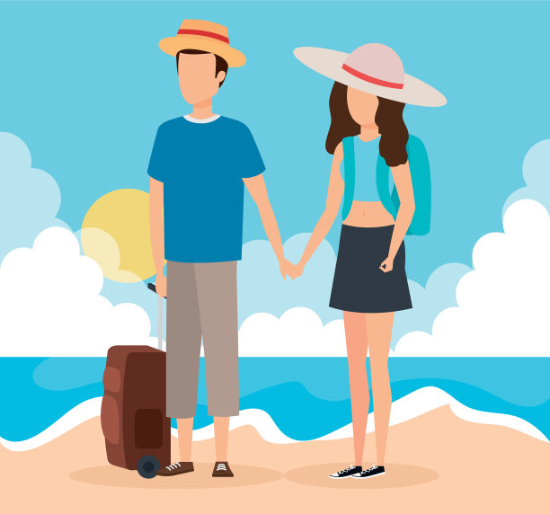 两个旅行者的设计图片下载