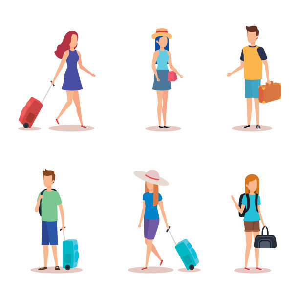 孤立旅游人群设计图片下载