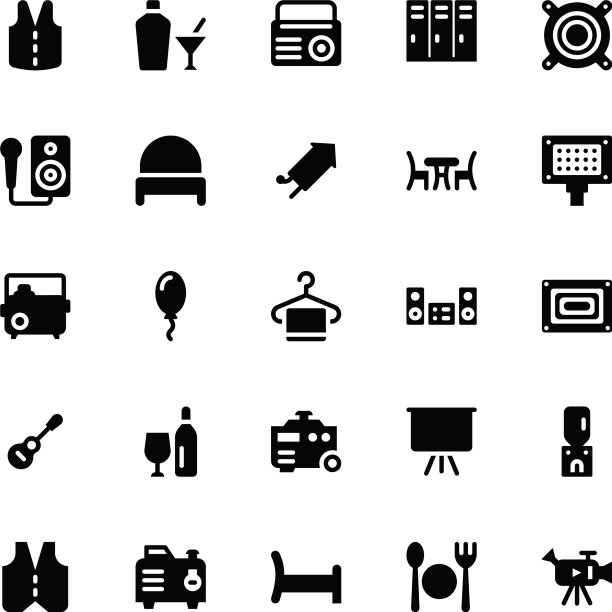 党提供字形图标集图片下载