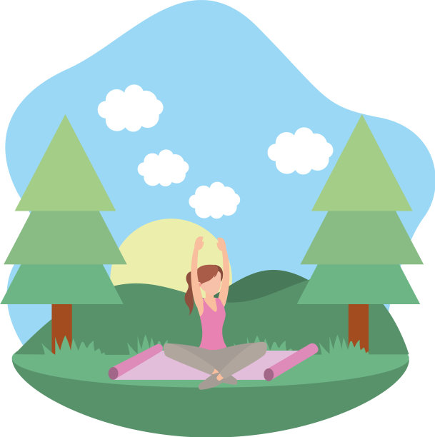 年轻女子练习漫画图片下载