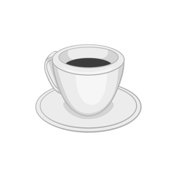 杯中的茶或咖啡图标为黑色单色风格图片下载