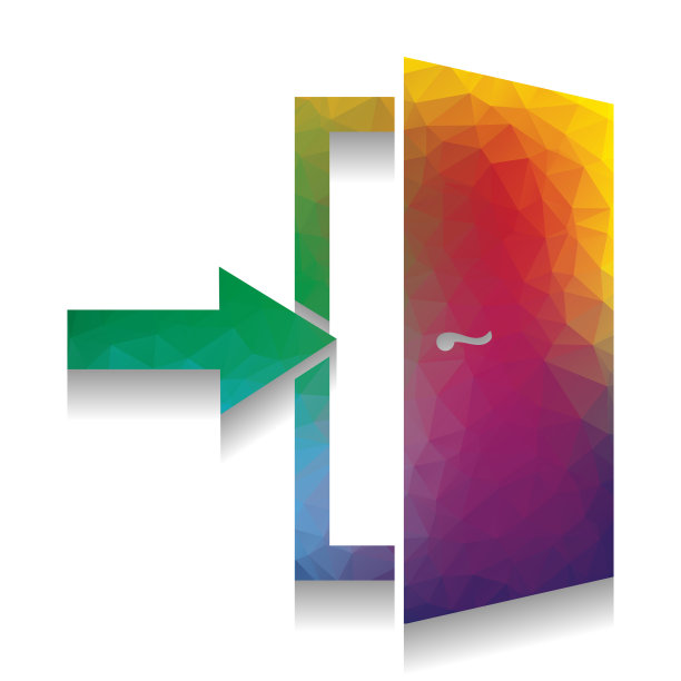 出入口标志色彩鲜艳，图标醒目图片下载