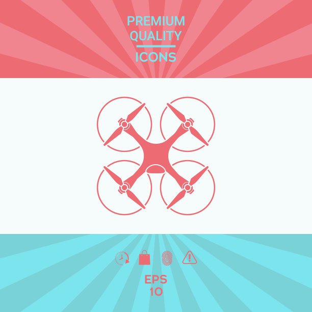 四轴飞行器飞行无人机图标图片下载