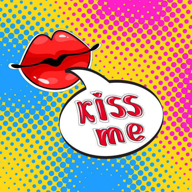 性感女性的嘴唇有吻和吻的形式图片下载