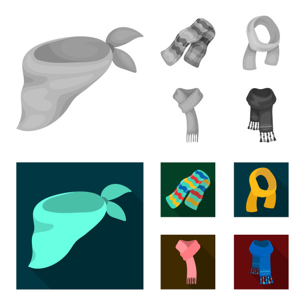 各种各样的围巾、围巾和披肩图片下载