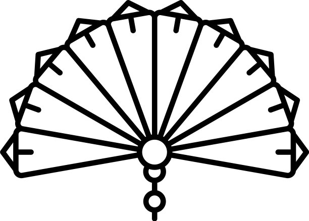 纸质手持式风扇图标轮廓风格图片下载