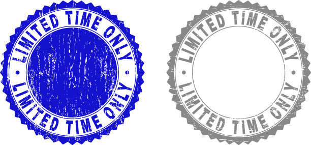 Grunge有限的时间只刮邮票图片下载