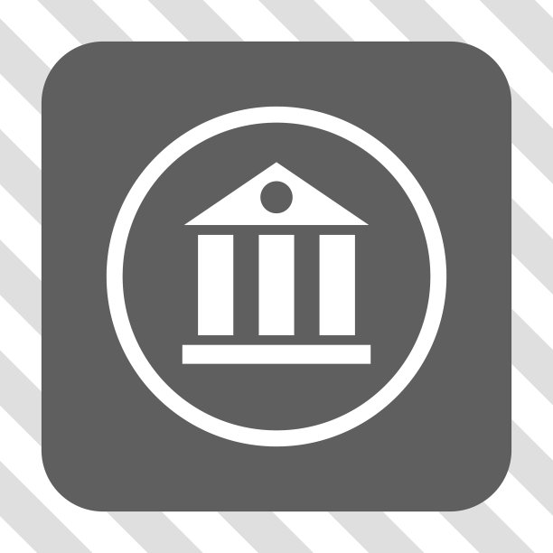 银行大楼圆角方形按钮图片下载