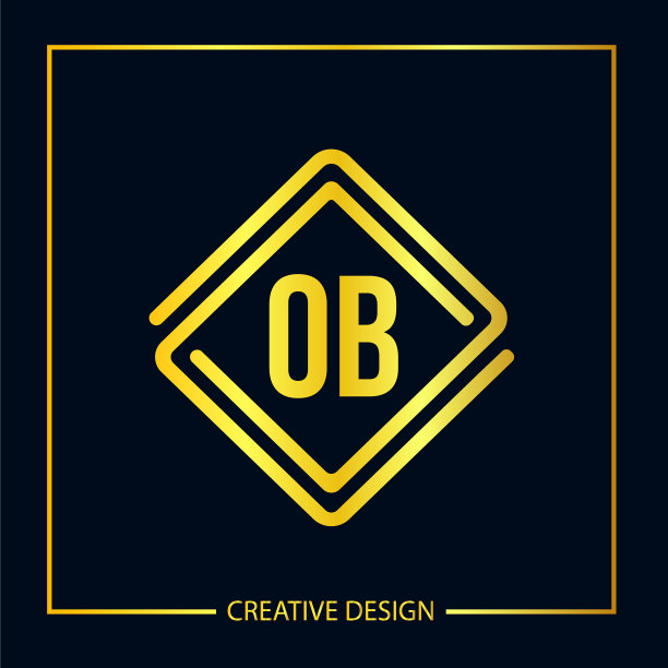 首字母ob标志模板设计图片下载