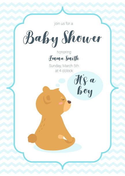 婴儿淋浴设计模板图片下载