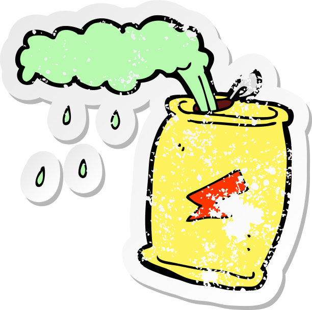 老掉牙的卡通贴纸嘶嘶作响图片下载