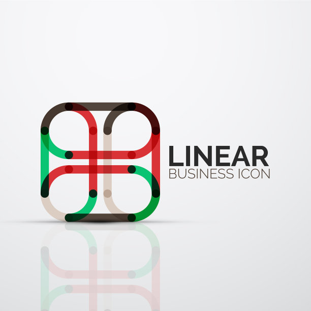 抽象的花朵或星星极简的线性图标图片下载