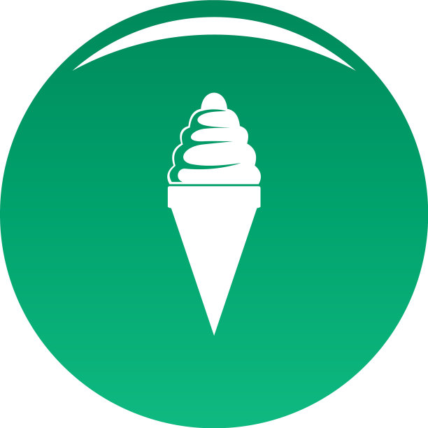 冰淇淋图标绿色图片下载