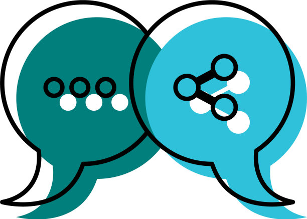 水彩剪影配语音泡泡图片下载