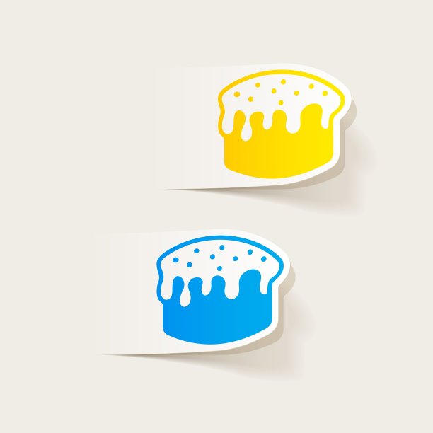 逼真的设计元素复活节蛋糕图片下载