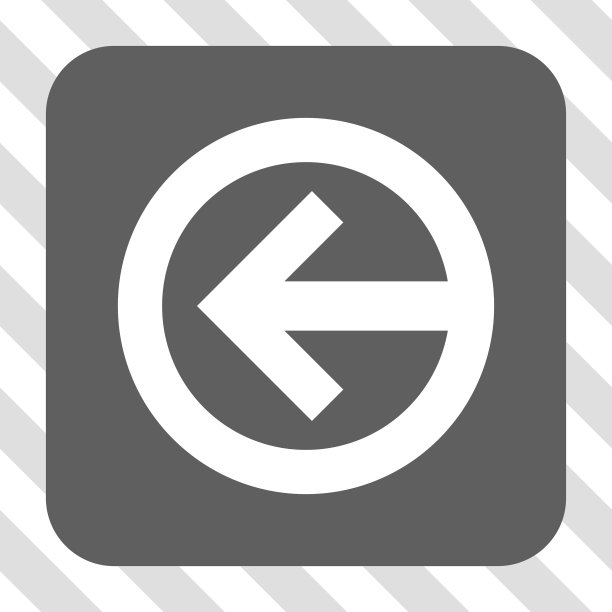 左方向圆形方角按钮图片下载