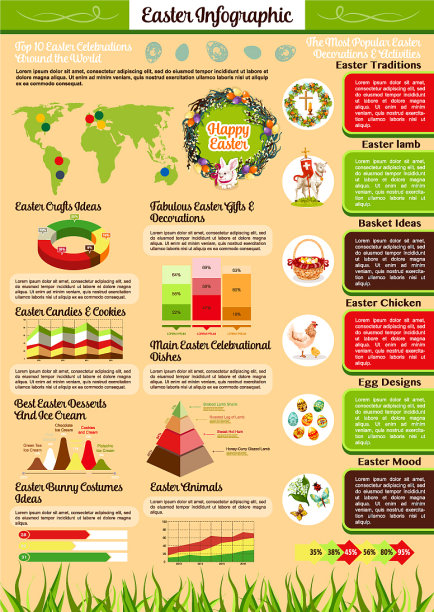复活节假期及圣周信息图形设计图片下载