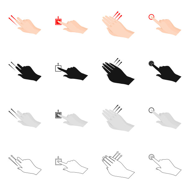 触摸屏和手标的设计图片下载