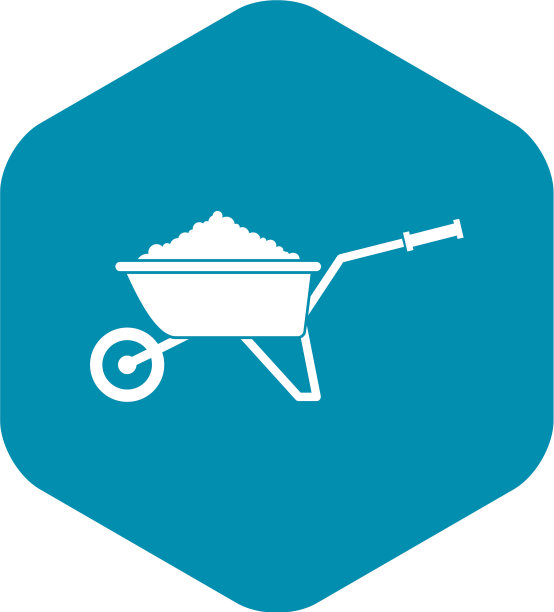 手推车装载着土壤图标图片下载