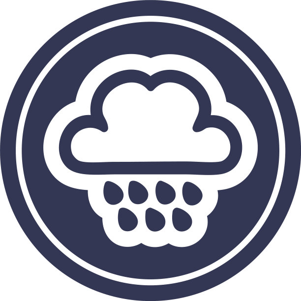 雨云圆形图标图片下载