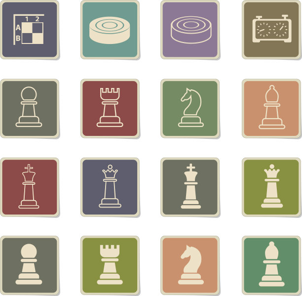 国际象棋图标集图片下载